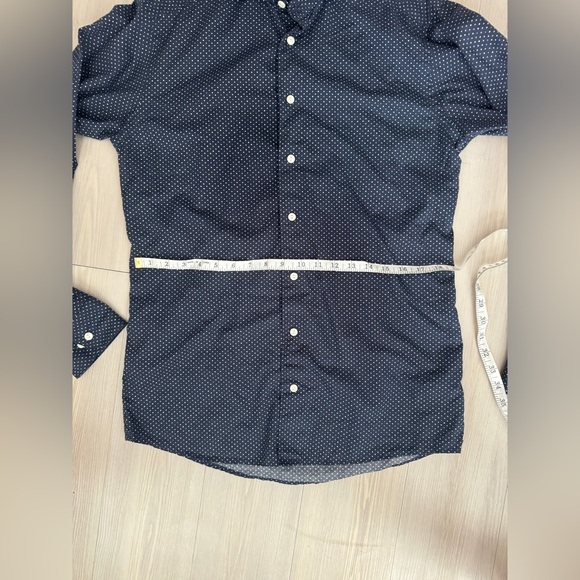 Eton Blue Shirt - Polka Dots NWOT Size M 39 - 15 1/2 - Picture 6 of 9